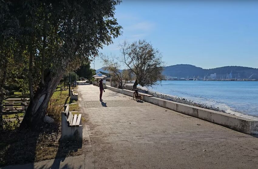 Embankment (Promenade) in New Bar, Montenegro