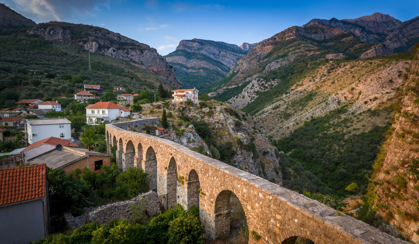 Aqueduct in Old Bar, Montenegro